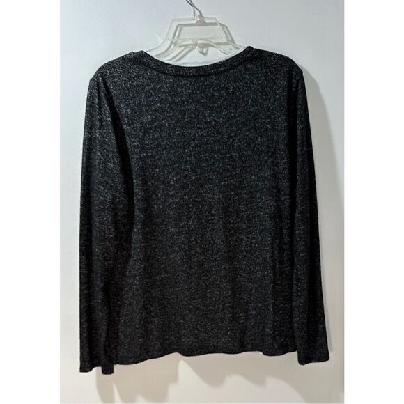 Nic + Zoe women’s black crewneck long sleeve sweater size Large #35-0876 - Picture 2 of 5